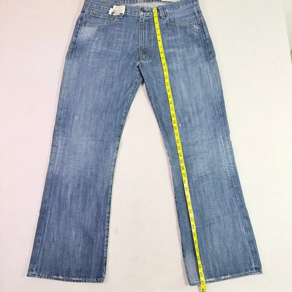 Vtg Y2K Polo Ralph Lauren Jeans Colton Bootcut Men's 36x32 Low Rise Distressed